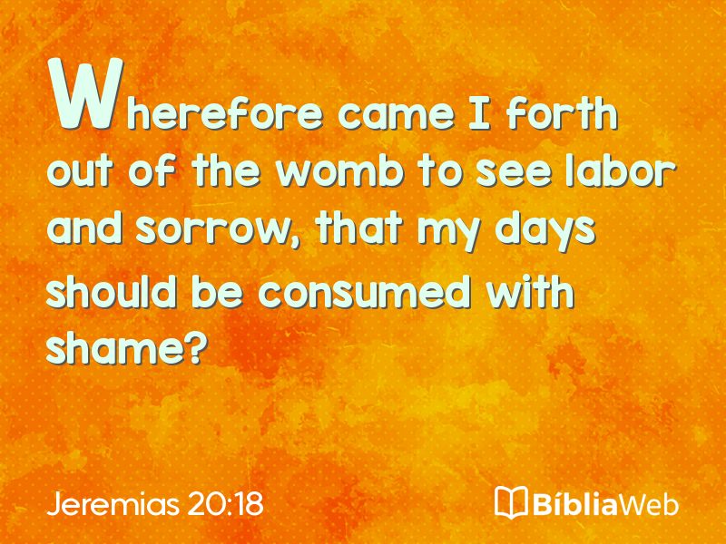 Jeremias 20:18 em imagem para compartilhar