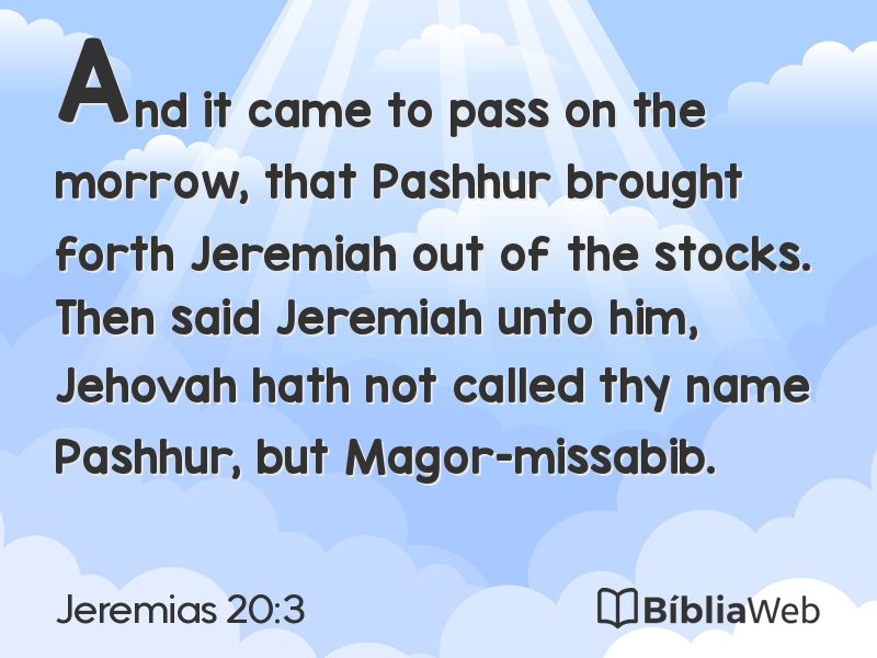 Jeremias 20:3 em imagem para compartilhar