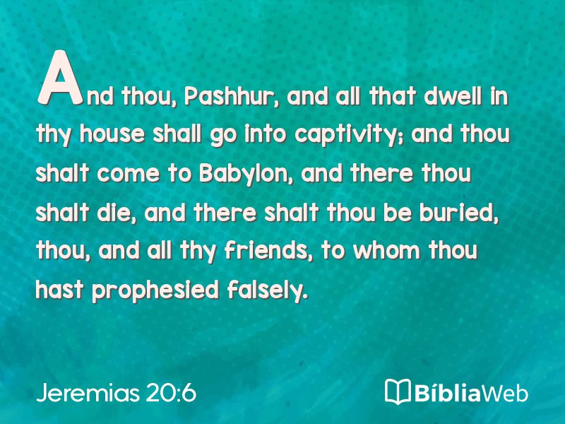 Jeremias 20:6 em imagem para compartilhar