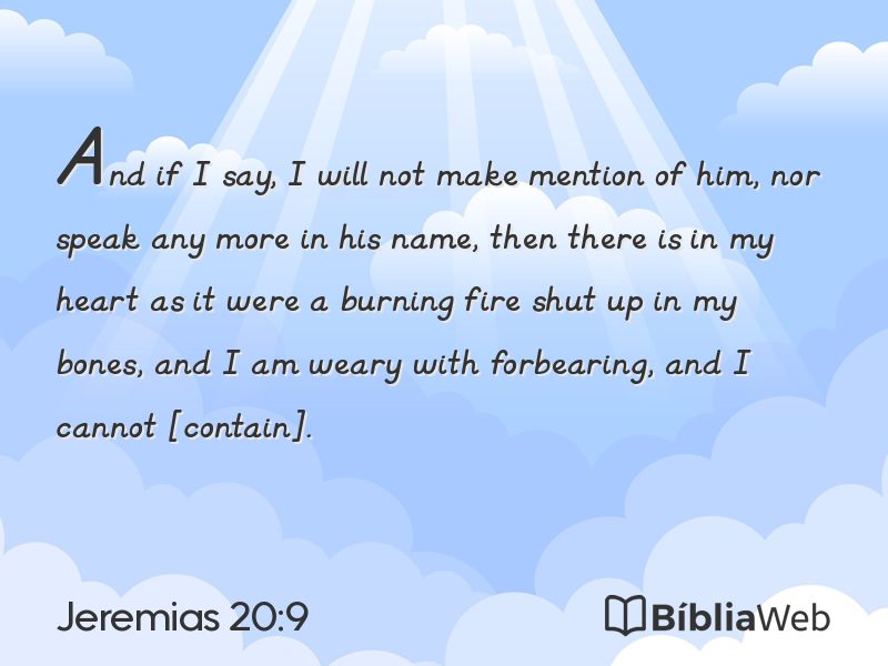Jeremias 20:9 em imagem para compartilhar