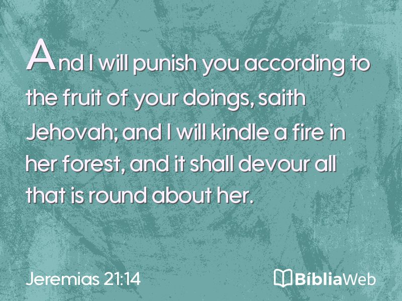Jeremias 21:14 em imagem para compartilhar