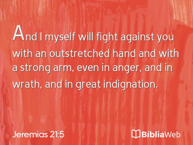 Jeremias 21:5 em imagem para compartilhar