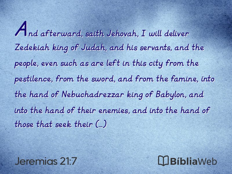 Jeremias 21:7 em imagem para compartilhar
