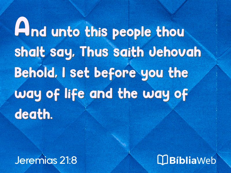 Jeremias 21:8 em imagem para compartilhar