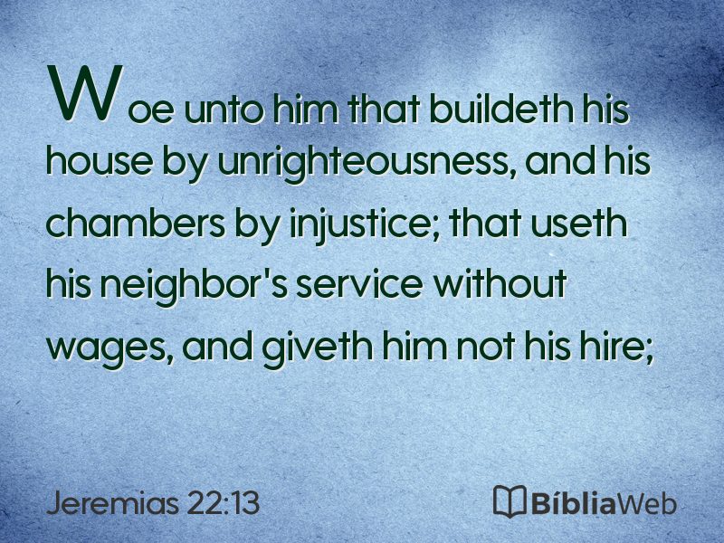 Jeremias 22:13 em imagem para compartilhar