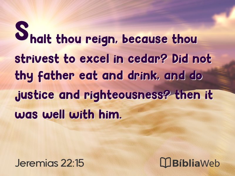 Jeremias 22:15 em imagem para compartilhar