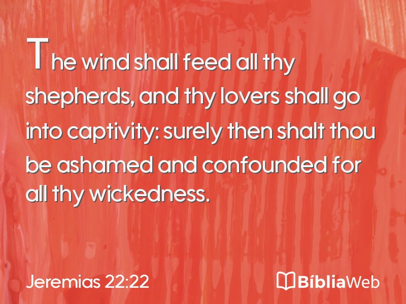 Jeremias 22:22 em imagem para compartilhar