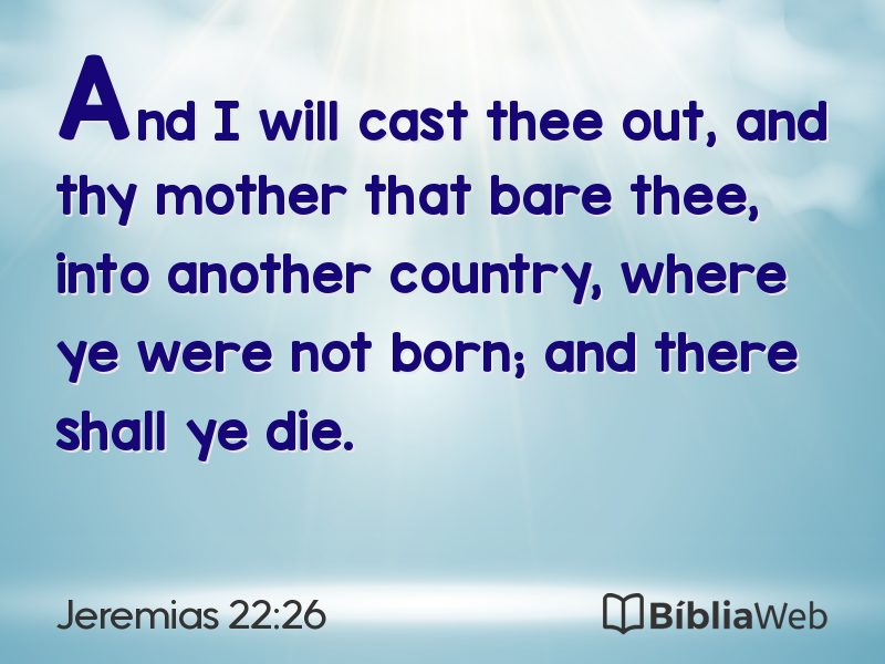 Jeremias 22:26 em imagem para compartilhar