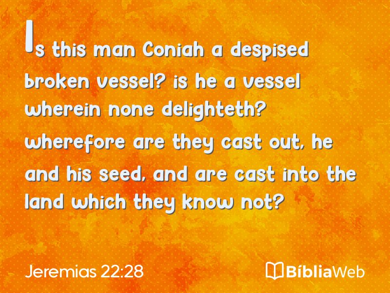 Jeremias 22:28 em imagem para compartilhar