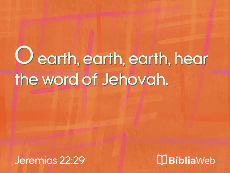 Jeremias 22:29 em imagem para compartilhar
