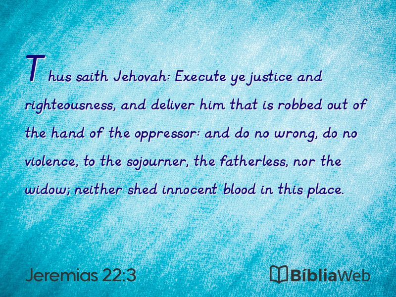 Jeremias 22:3 em imagem para compartilhar