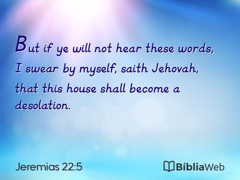 Jeremias 22:5 em imagem para compartilhar