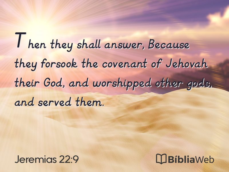 Jeremias 22:9 em imagem para compartilhar