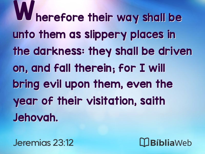 Jeremias 23:12 em imagem para compartilhar