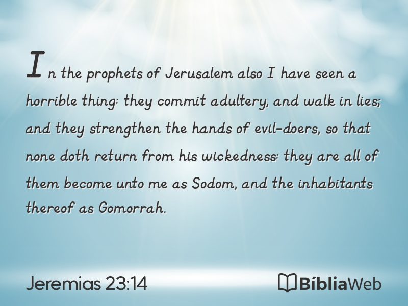 Jeremias 23:14 em imagem para compartilhar