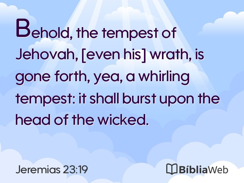 Jeremias 23:19 em imagem para compartilhar