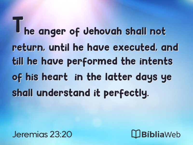 Jeremias 23:20 em imagem para compartilhar