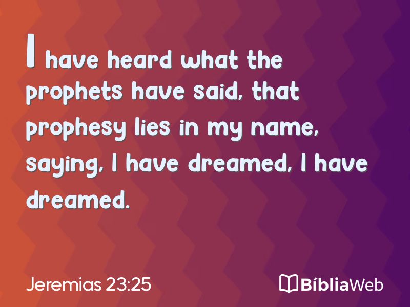 Jeremias 23:25 em imagem para compartilhar