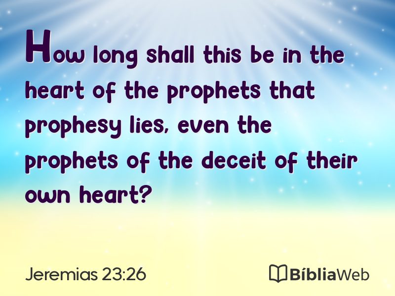Jeremias 23:26 em imagem para compartilhar