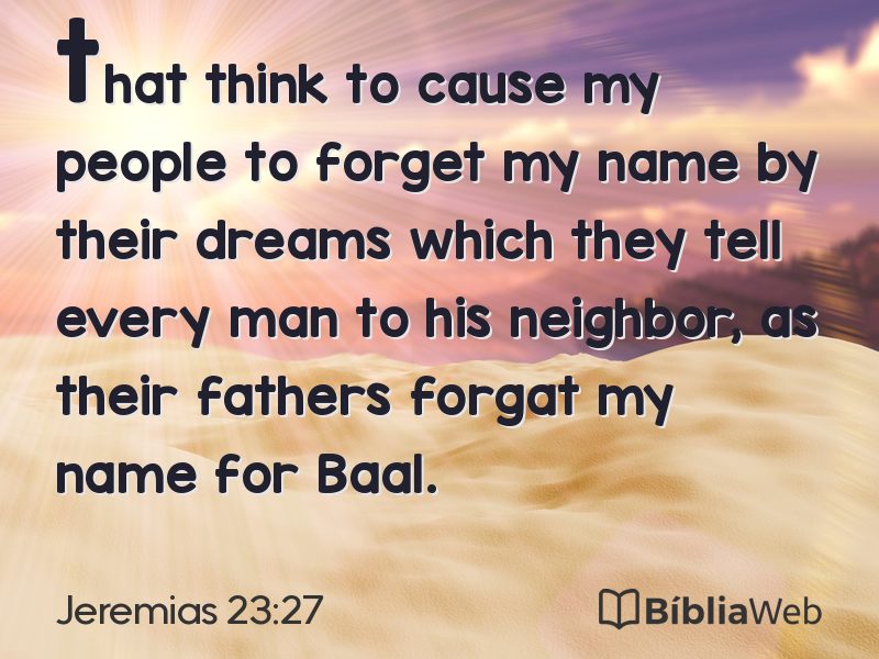 Jeremias 23:27 em imagem para compartilhar