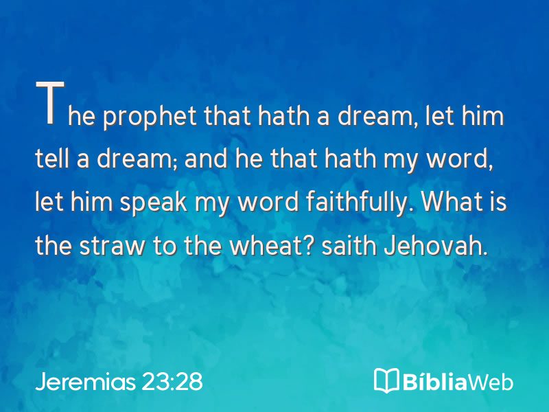 Jeremias 23:28 em imagem para compartilhar