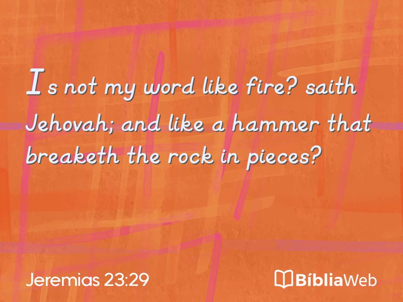 Jeremias 23:29 em imagem para compartilhar