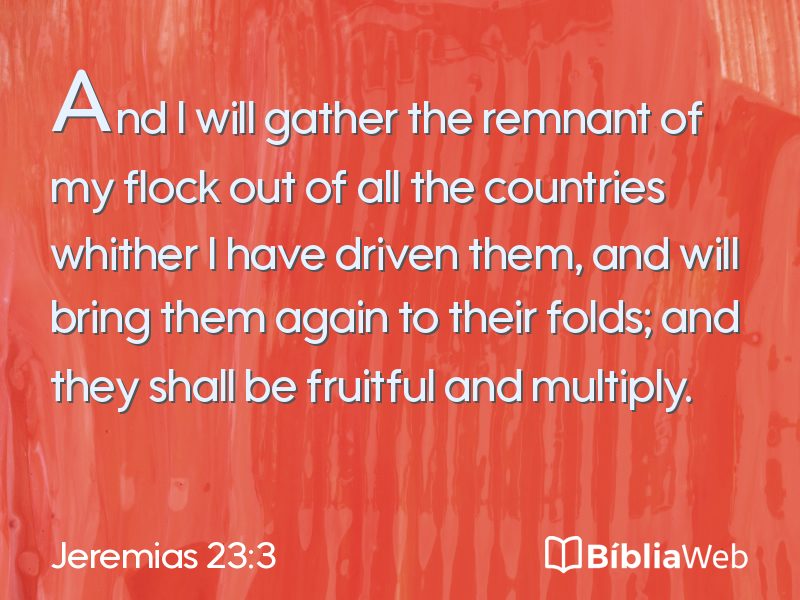 Jeremias 23:3 em imagem para compartilhar
