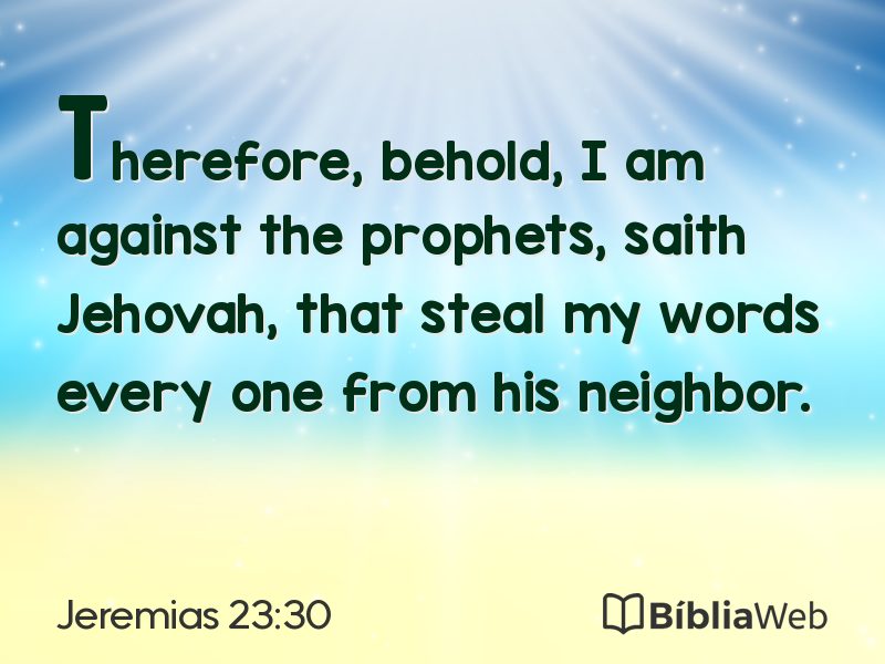 Jeremias 23:30 em imagem para compartilhar