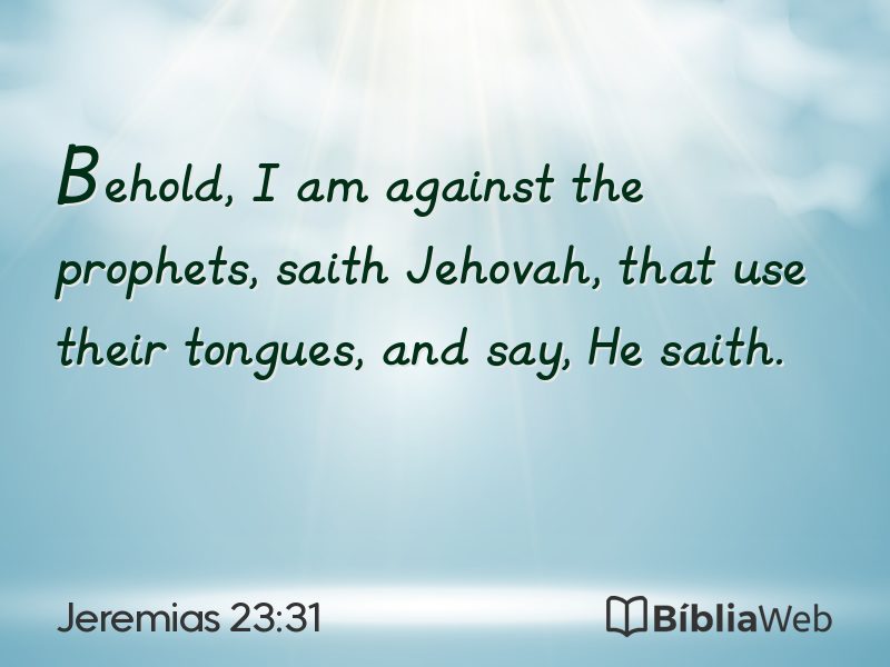 Jeremias 23:31 em imagem para compartilhar