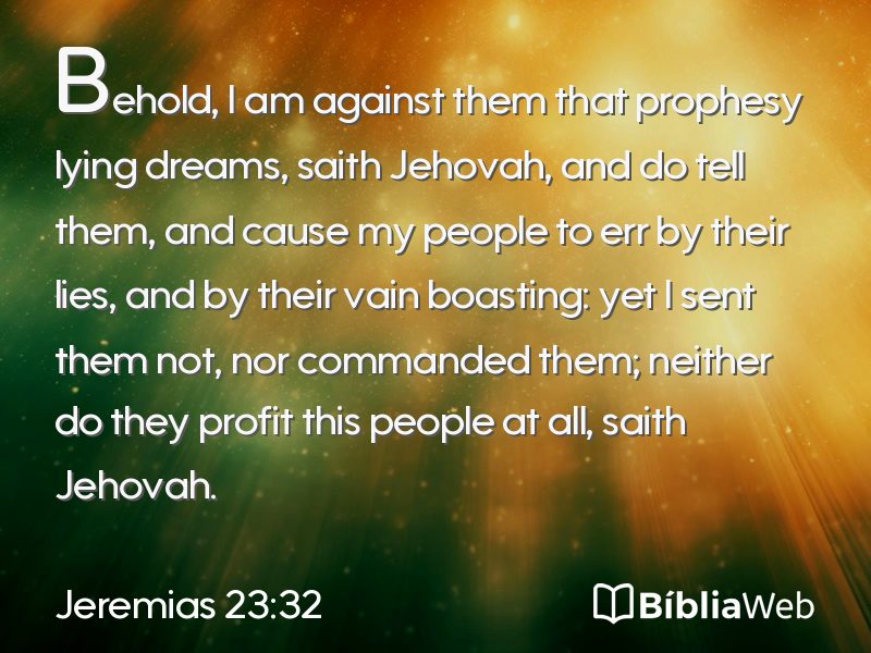 Jeremias 23:32 em imagem para compartilhar