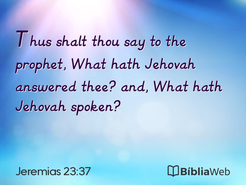Jeremias 23:37 em imagem para compartilhar