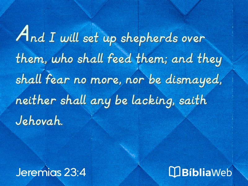 Jeremias 23:4 em imagem para compartilhar