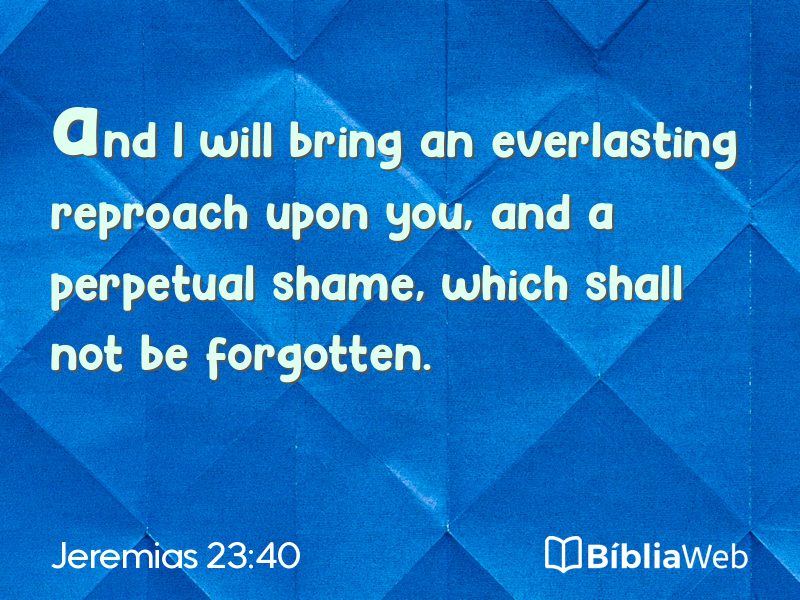 Jeremias 23:40 em imagem para compartilhar