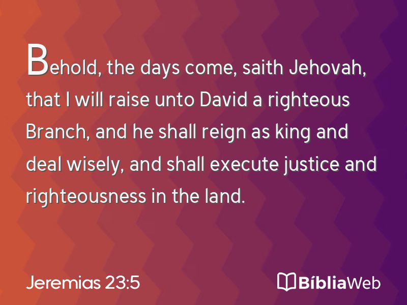 Jeremias 23:5 em imagem para compartilhar