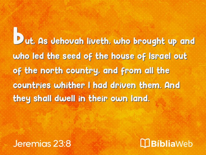 Jeremias 23:8 em imagem para compartilhar