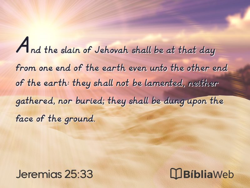 Jeremias 25:33 em imagem para compartilhar