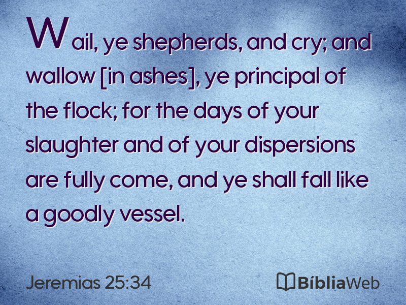 Jeremias 25:34 em imagem para compartilhar