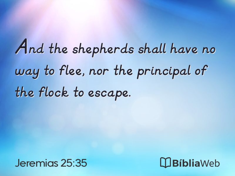 Jeremias 25:35 em imagem para compartilhar