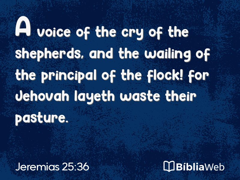 Jeremias 25:36 em imagem para compartilhar