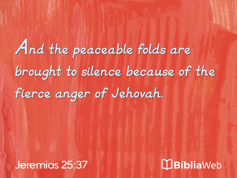 Jeremias 25:37 em imagem para compartilhar