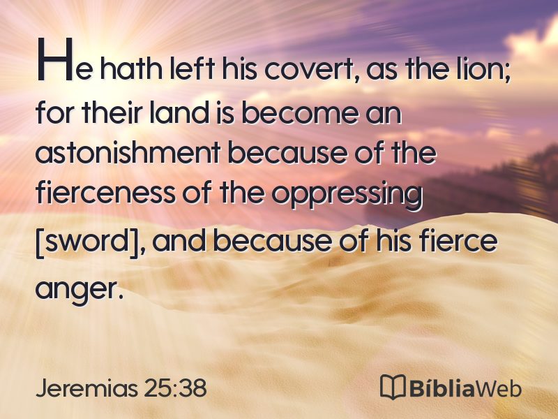 Jeremias 25:38 em imagem para compartilhar