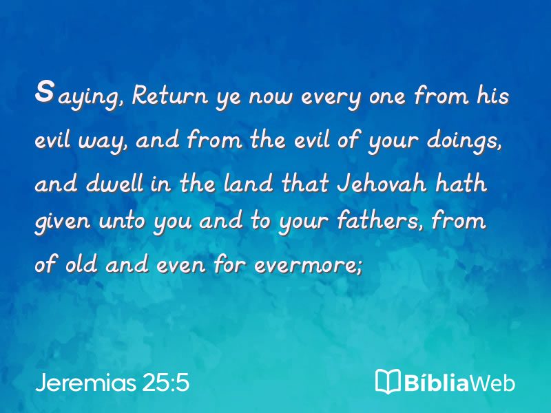 Jeremias 25:5 em imagem para compartilhar