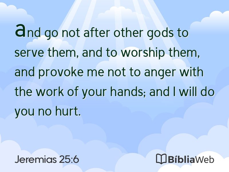 Jeremias 25:6 em imagem para compartilhar
