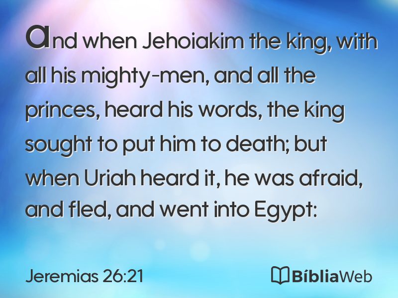 Jeremias 26:21 em imagem para compartilhar