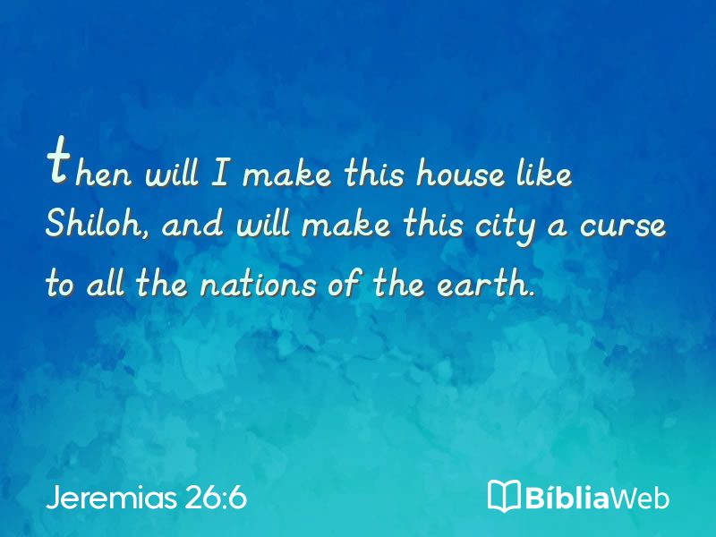 Jeremias 26:6 em imagem para compartilhar