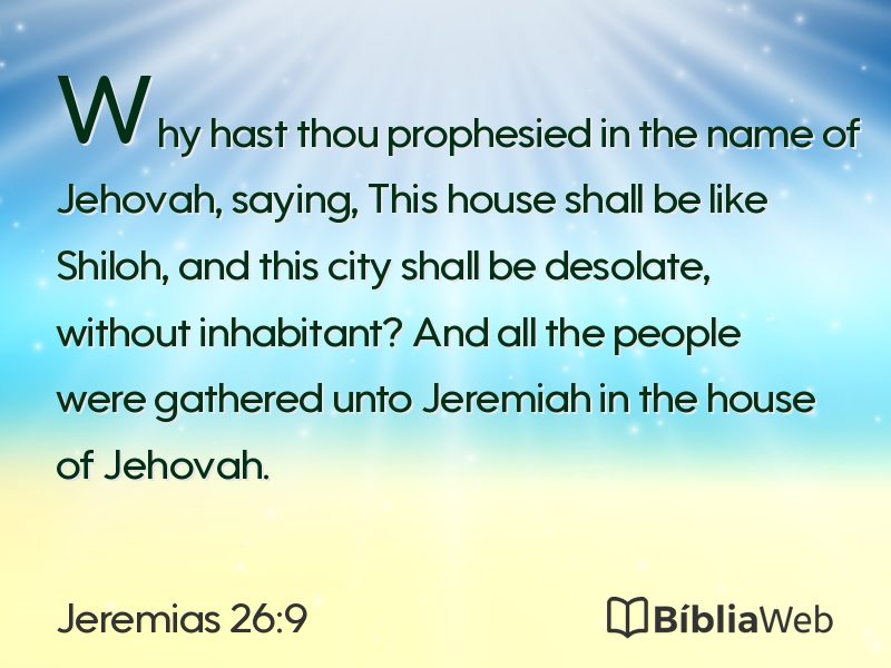 Jeremias 26:9 em imagem para compartilhar