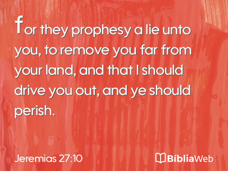 Jeremias 27:10 em imagem para compartilhar