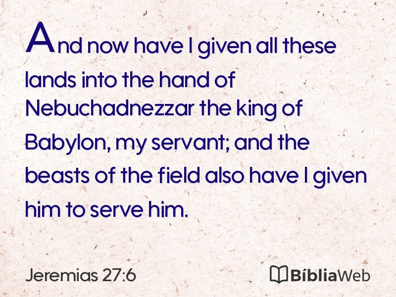 Jeremias 27:6 em imagem para compartilhar