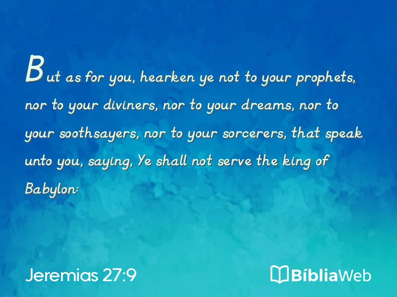 Jeremias 27:9 em imagem para compartilhar