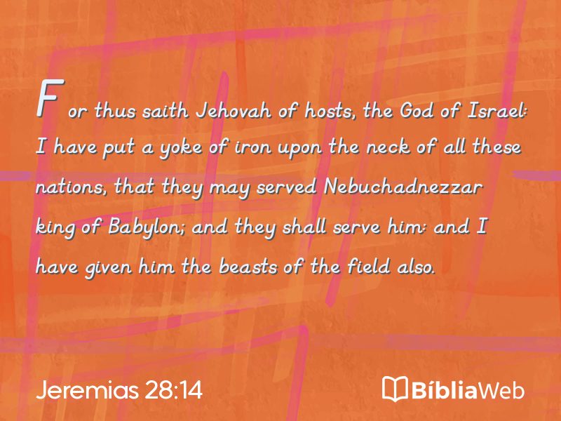 Jeremias 28:14 em imagem para compartilhar